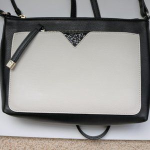 Apt. 9 Black and Off White Crossbody Bag